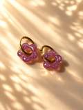 Boucles d'oreilles SAHRA - Brillance Framboise