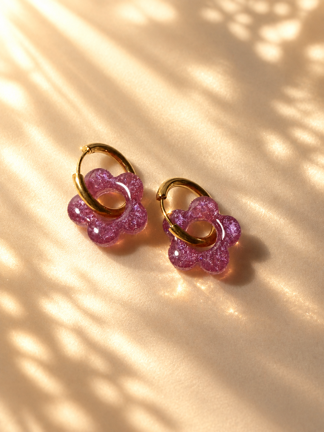 Boucles d'oreilles SAHRA - Brillance Framboise