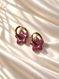 Boucles d'oreilles ELSA - Étoiles Framboises