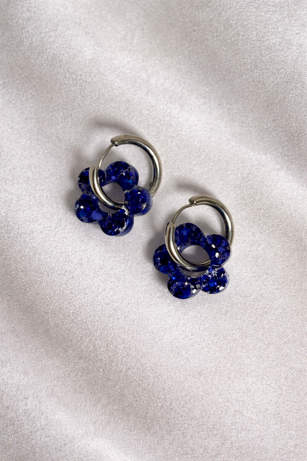 Boucles d'oreilles HANNA - Eclat bleu nuit