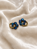 Boucles d'oreilles HANNA - Bleu/vert