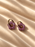 Boucles d'oreilles ARYA - Vieux rose