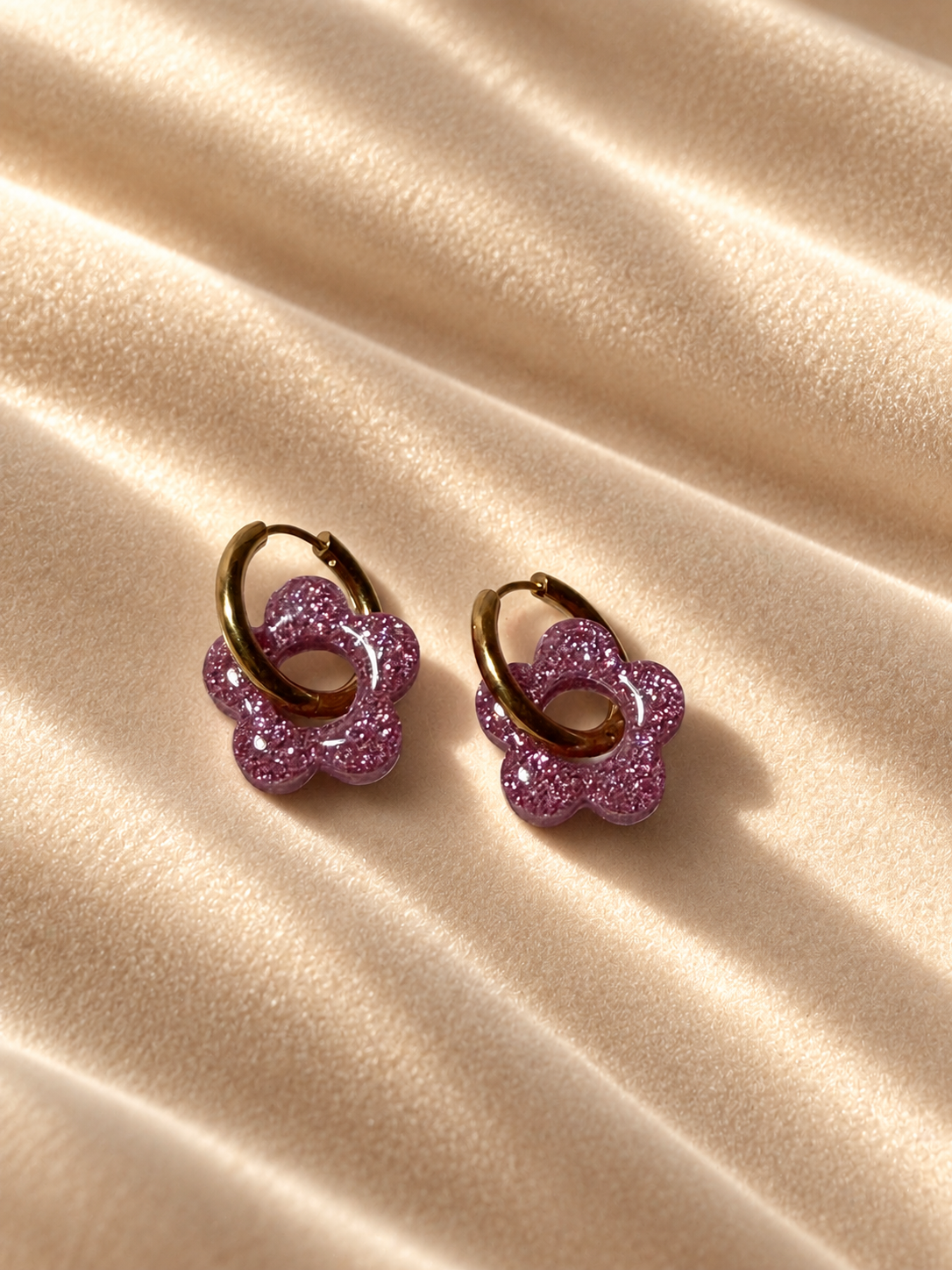 Boucles d'oreilles ARYA - Vieux rose
