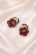 Boucles d'oreilles ARYA - Rouge