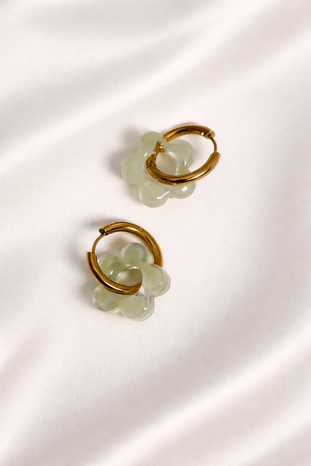 Boucles d'oreilles PAOLA - Eclat Vert Sauge