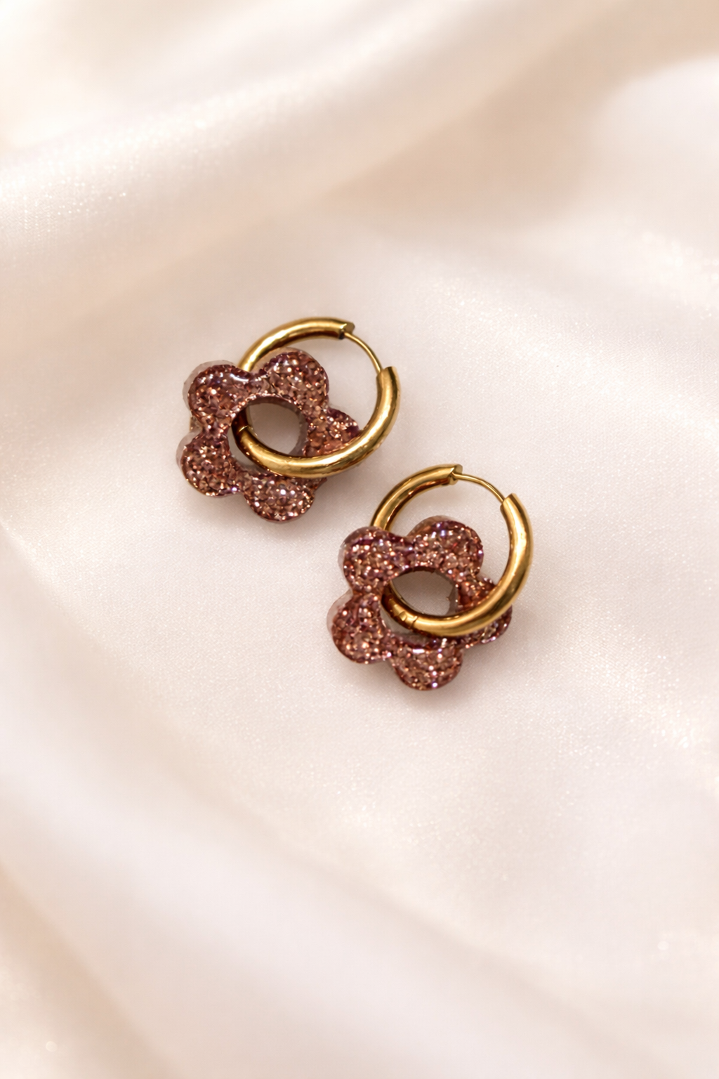Boucles d'oreilles ARYA - Ambre brun