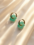 Boucles d'oreilles SOFIA - Nuage vert