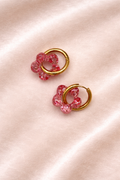 Boucles d'oreilles HANNA - Rose scintillant