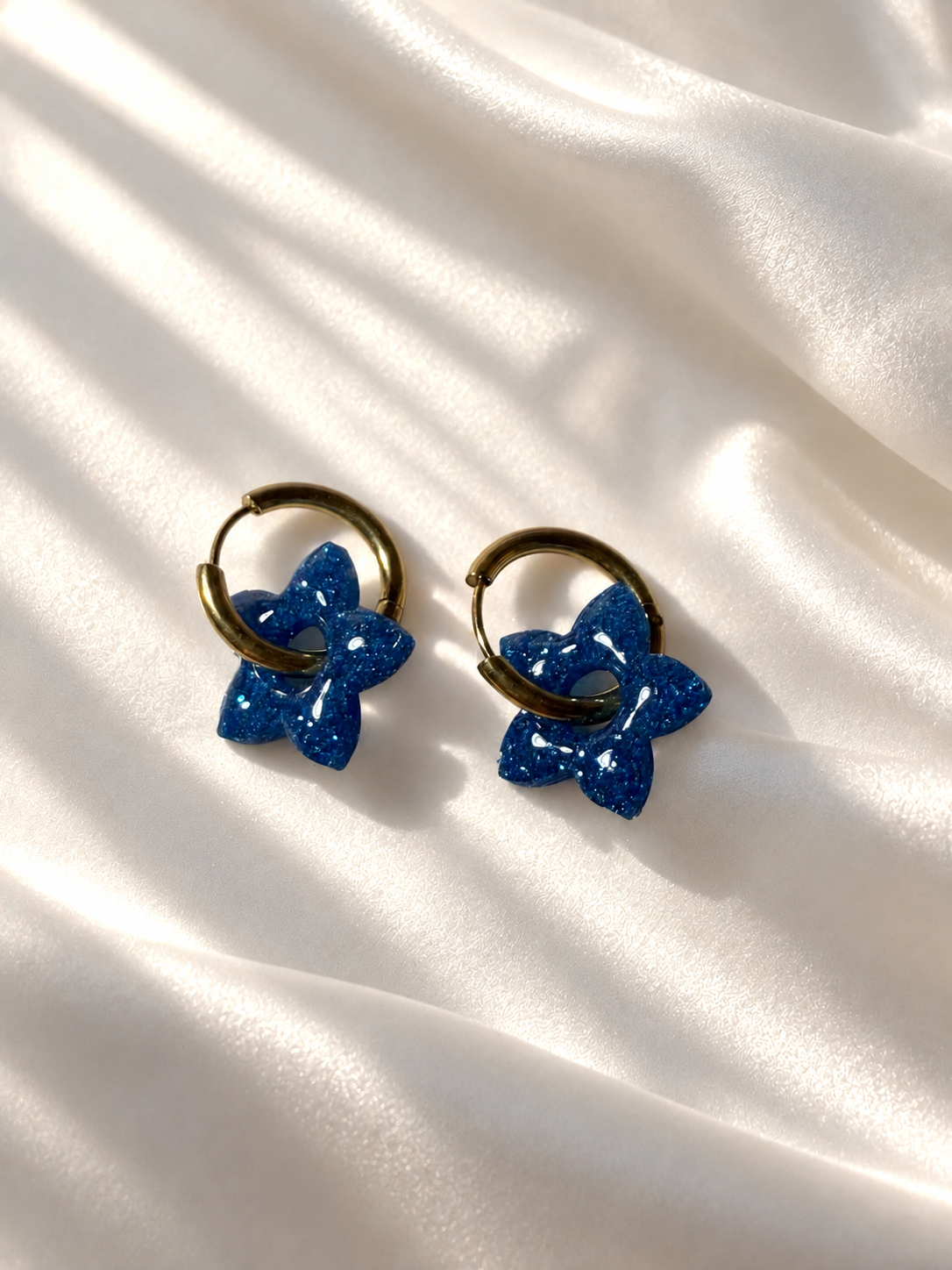 Boucles d'oreilles ELSA - Étoiles bleues