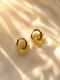 Boucles d'oreilles SOFIA - Nuage jaune