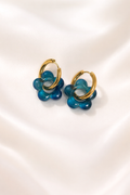 Boucles d'oreilles LAURA - Bleu / vert