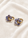 Boucles d'oreilles HANNA - Bleu et doré